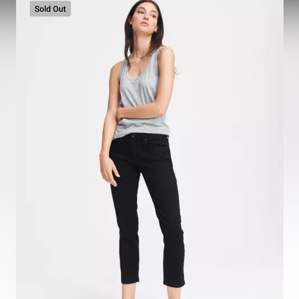 Size 26 Rag & Bone Dre low rise slim boyfriend jeans in black